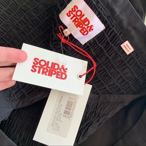 Solid & Striped Ruffled Smocked Dress New - Picture 3 of 7